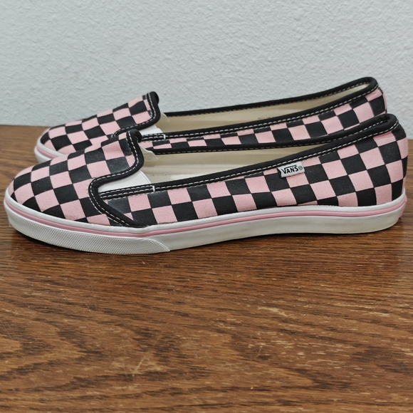 Y2K Rare KVD Vans Black Pink Women's 7.5 Slip On Ballet Shoes - Picture 4 of 12